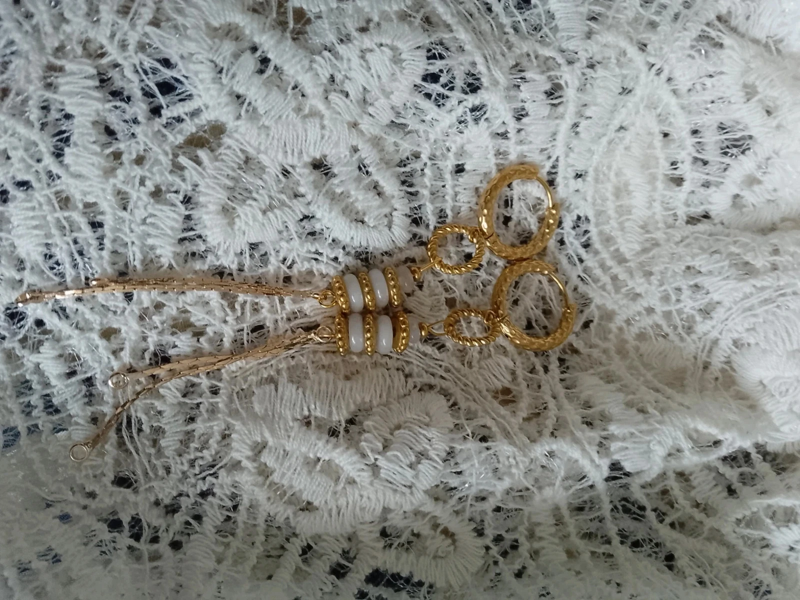 Brincos boêmios com pedras da lua – photo 3